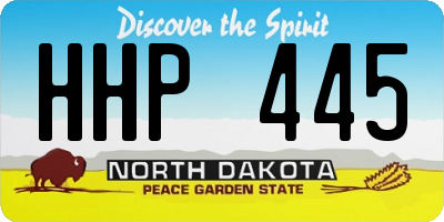 ND license plate HHP445