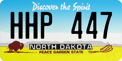 ND license plate HHP447