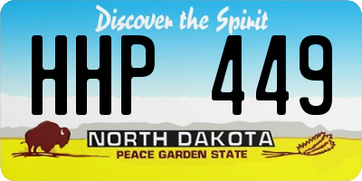 ND license plate HHP449