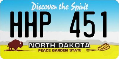 ND license plate HHP451