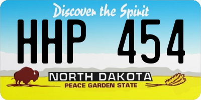 ND license plate HHP454