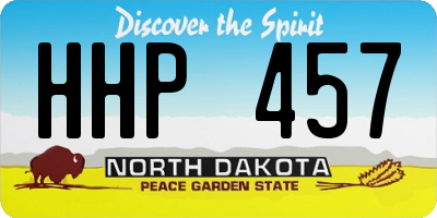 ND license plate HHP457