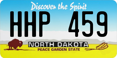 ND license plate HHP459