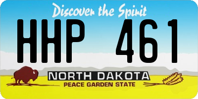 ND license plate HHP461