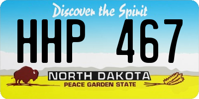 ND license plate HHP467