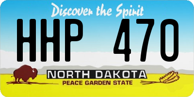 ND license plate HHP470