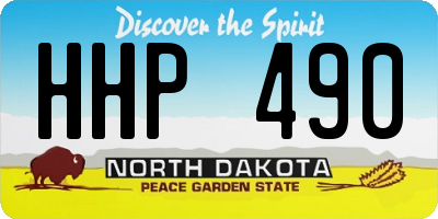 ND license plate HHP490