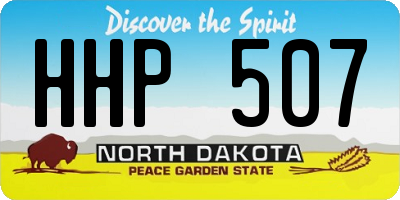 ND license plate HHP507