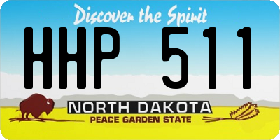 ND license plate HHP511