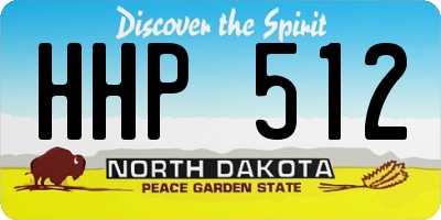 ND license plate HHP512