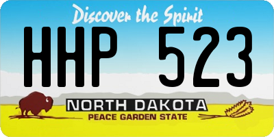 ND license plate HHP523