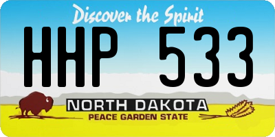 ND license plate HHP533