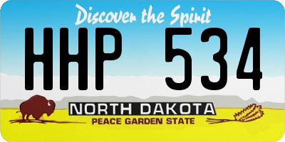 ND license plate HHP534