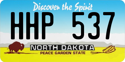 ND license plate HHP537