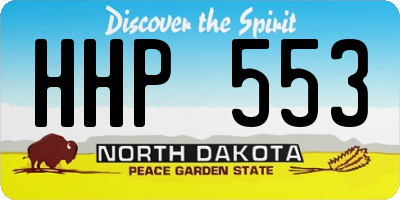 ND license plate HHP553