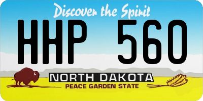 ND license plate HHP560