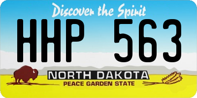 ND license plate HHP563