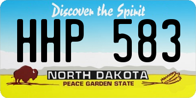 ND license plate HHP583