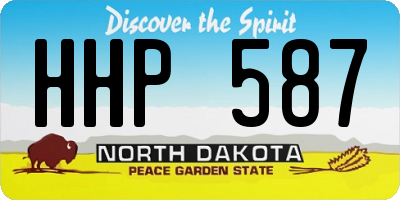 ND license plate HHP587