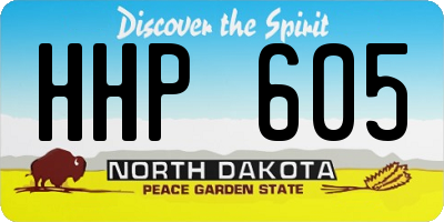 ND license plate HHP605