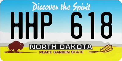ND license plate HHP618