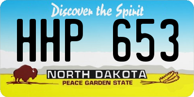 ND license plate HHP653