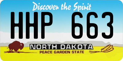 ND license plate HHP663