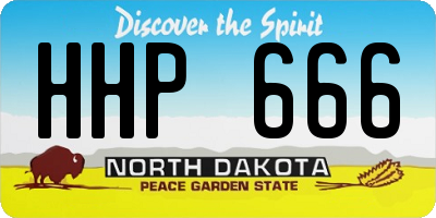 ND license plate HHP666