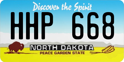 ND license plate HHP668