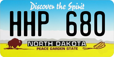 ND license plate HHP680