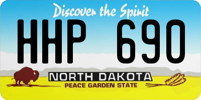 ND license plate HHP690