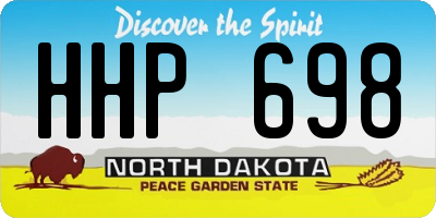ND license plate HHP698
