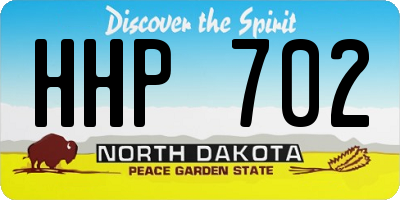ND license plate HHP702