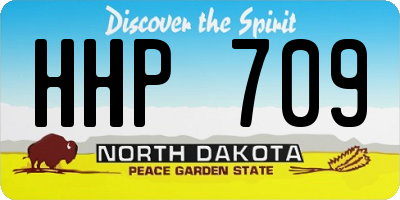 ND license plate HHP709