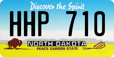 ND license plate HHP710