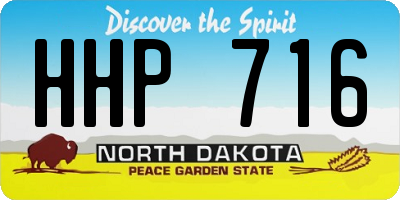 ND license plate HHP716
