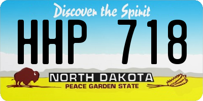 ND license plate HHP718