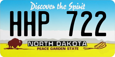 ND license plate HHP722
