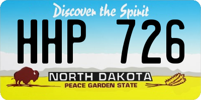 ND license plate HHP726