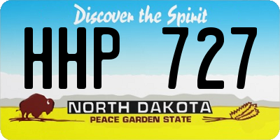 ND license plate HHP727