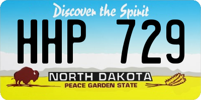 ND license plate HHP729
