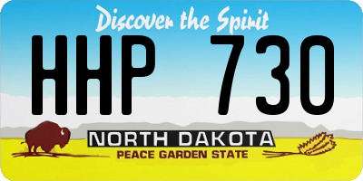 ND license plate HHP730