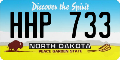 ND license plate HHP733