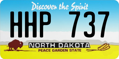 ND license plate HHP737