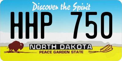 ND license plate HHP750