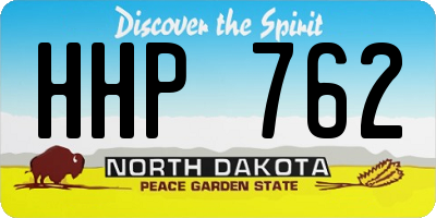 ND license plate HHP762