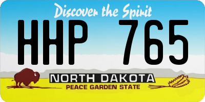 ND license plate HHP765