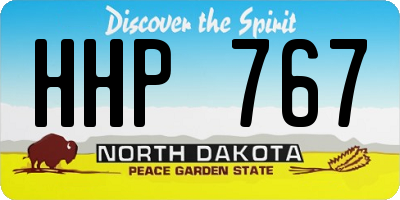 ND license plate HHP767