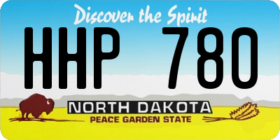 ND license plate HHP780
