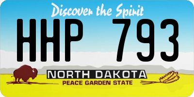 ND license plate HHP793